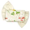 Kimono Ribbon Clutch Bag Flower Cream