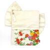Kimono Ribbon Clutch Bag Flower Cream