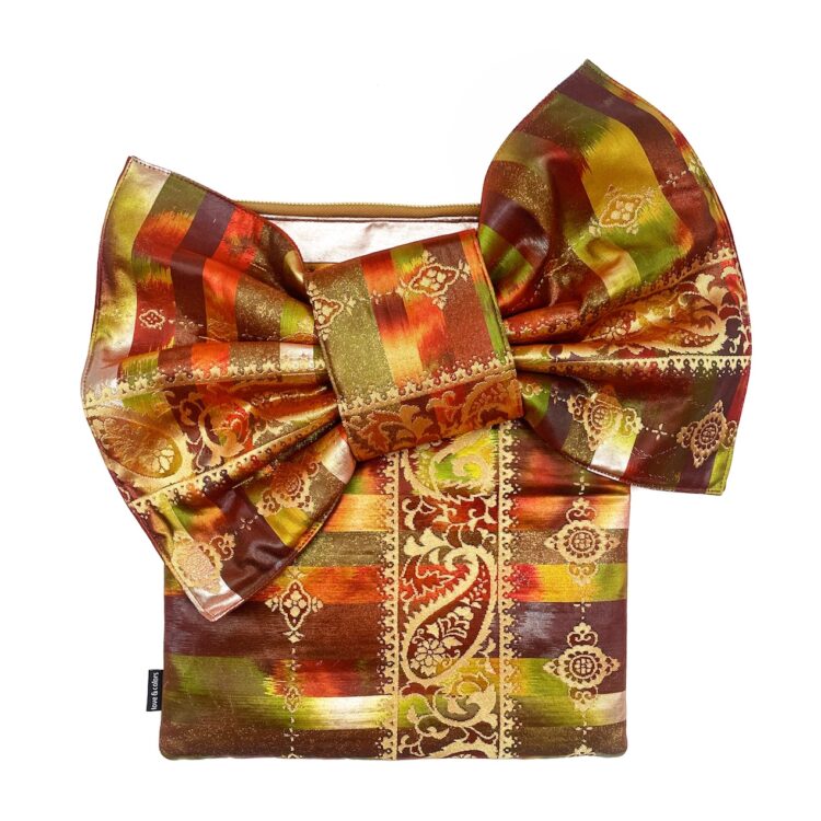Kimono Ribbon Clutch Bag Fire Opal