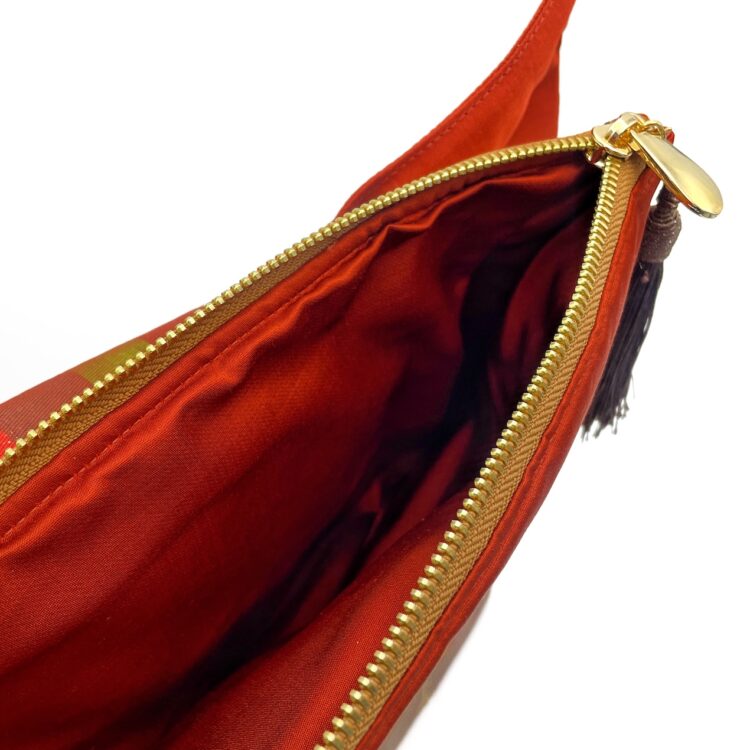 Kimono Ribbon Clutch Bag Fire Opal