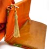 Kimono Ribbon Clutch Bag Orange Flower