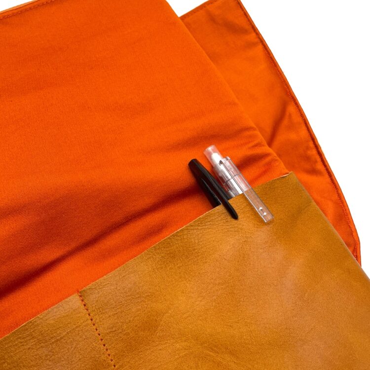 Kimono Ribbon Clutch Bag Orange Flower