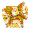 Kimono Ribbon Clutch Bag Orange Flower