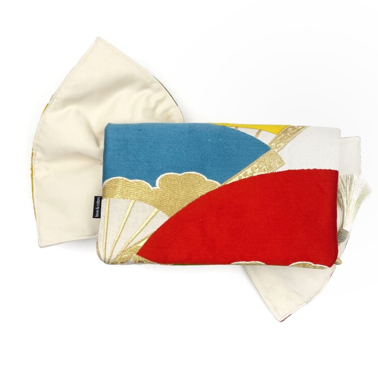 Kimono Ribbon Clutch Bag Sensu Fan
