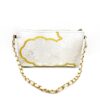 Kimono Short Chain Shoulder Bag Flower Classic White