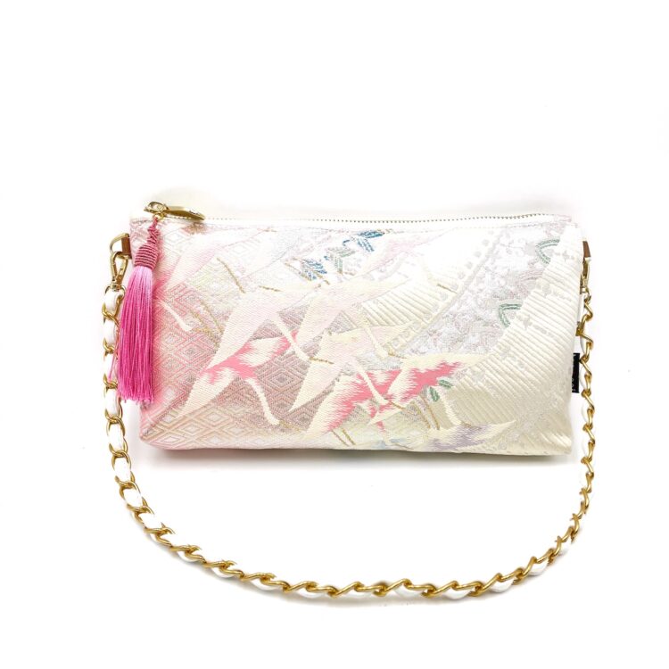Kimono Short Chain Shoulder Bag Tancho White