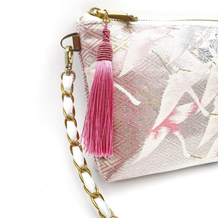 Kimono Short Chain Shoulder Bag Tancho White