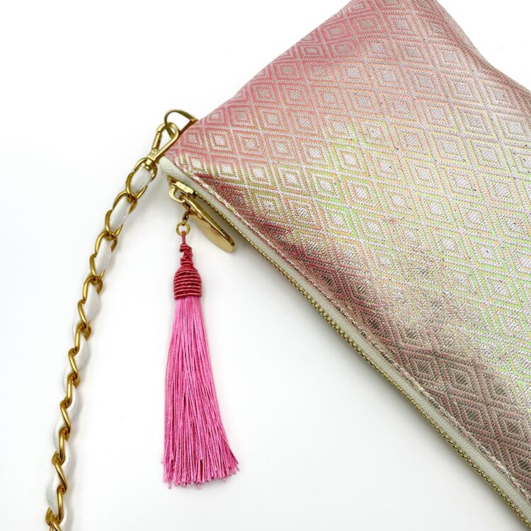 Kimono Short Chain Shoulder Bag Tancho White