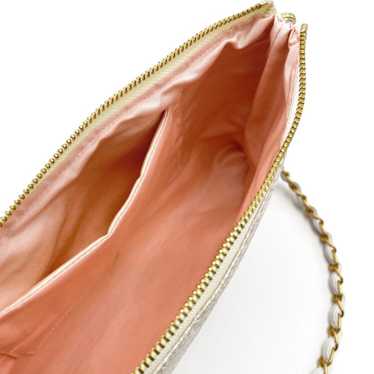 Kimono Short Chain Shoulder Bag Tancho White