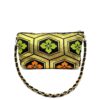 Kimono Short Chain Shoulder Bag Golden Hexagon Pattern
