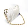 Kimono Short Chain Shoulder Bag Flower Pattern White
