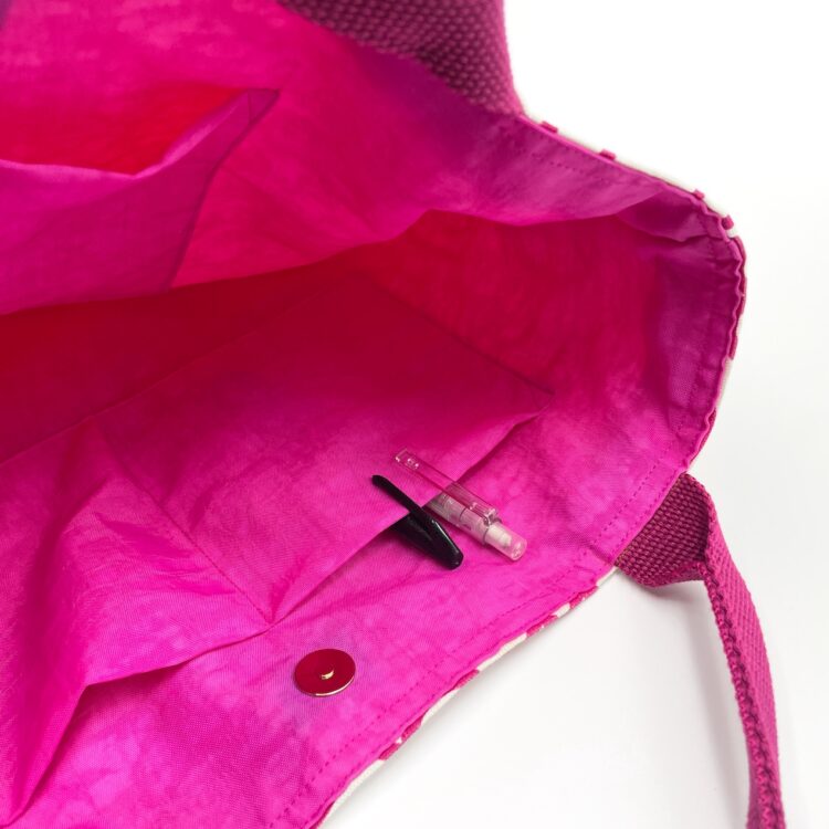 Rope Tote Bag Thai Numbers Pink