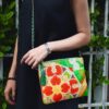 Kimono Shoulder Bag Big Flower Green