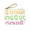 Thai Numbers Wristlet Pouch Rainbow Green