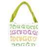 Single Handle Shoulder Bag Thai Numbers Rainbow Green