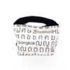 2-Handle Printed Canvas Tote Bag Thai Letters White