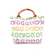 Rope Tote Bag Thai Numbers Rainbow Orange