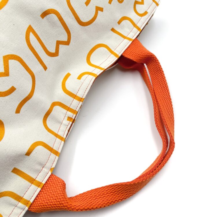 Rope Tote Bag Thai Numbers Orange