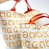Large Rope Tote Bag Thai Numbers Orange