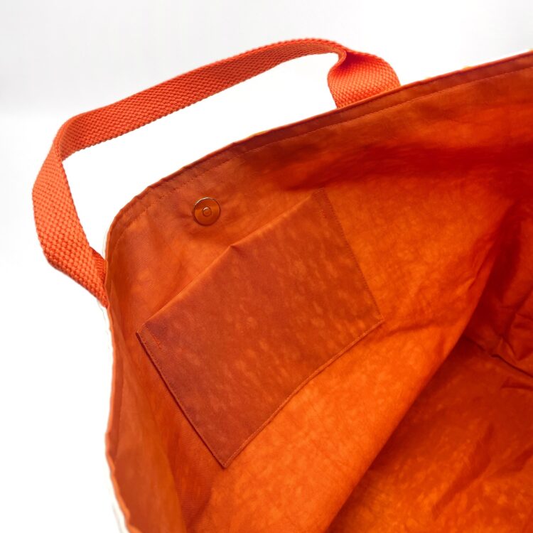 Large Rope Tote Bag Thai Numbers Orange