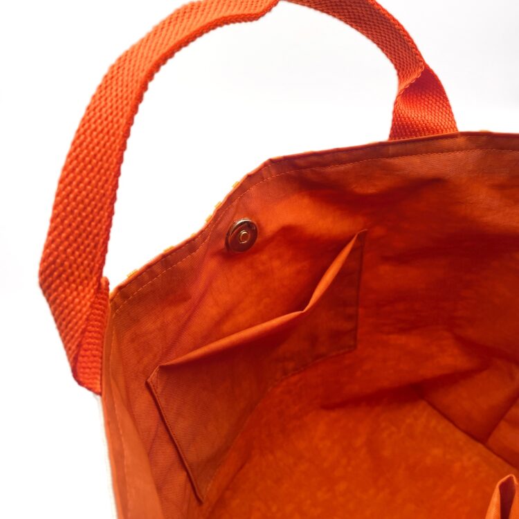Rope Tote Bag Thai Numbers Orange