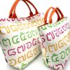 Rope Tote Bag Thai Numbers Rainbow Orange