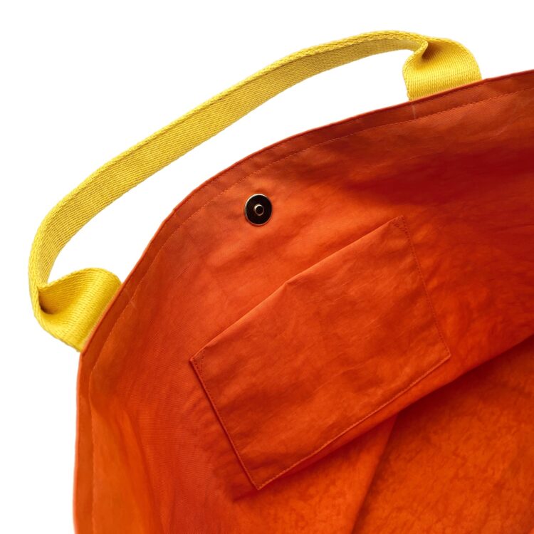 Large Rope Tote Bag Thai Numbers Rainbow Yellow