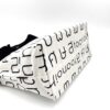 2-Handle Printed Canvas Tote Bag Thai Letters White