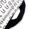 2-Handle Printed Canvas Tote Bag Thai Letters White
