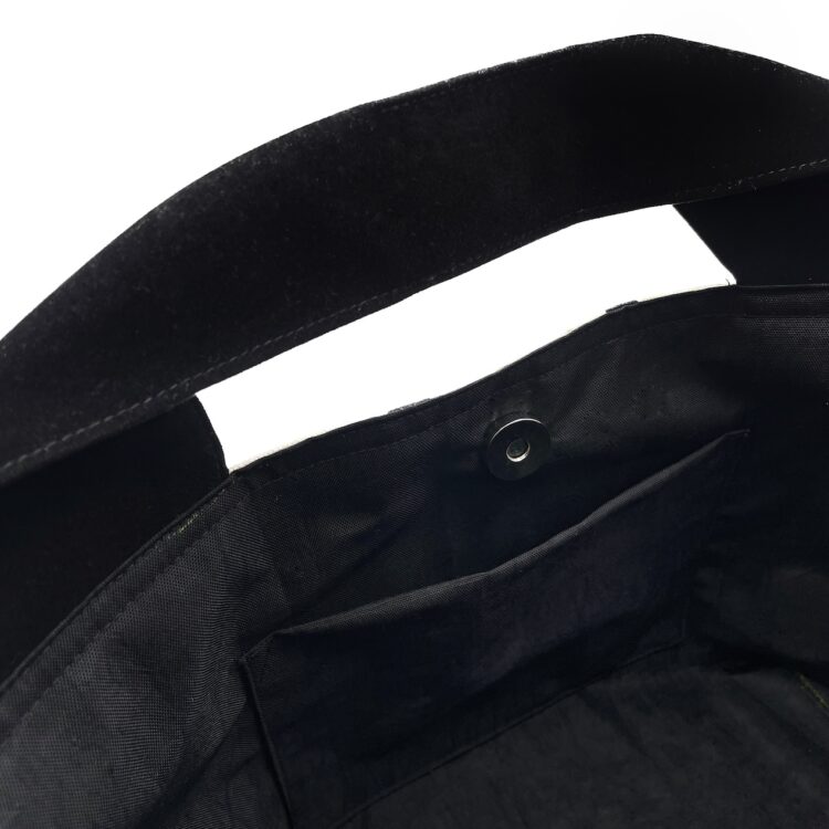 Large 2-Handle Printed Canvas Tote Bag Bangkok White