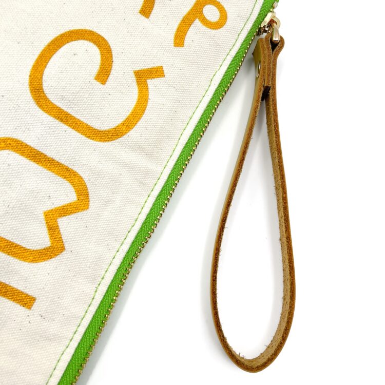 Thai Numbers Wristlet Pouch Rainbow Green