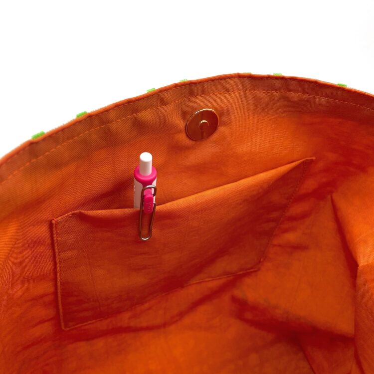 Single Handle Shoulder Bag Thai Numbers Rainbow Orange