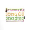Cushion Pouch Thai Letters Rainbow Green