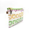 Cushion Pouch Thai Letters Rainbow Green