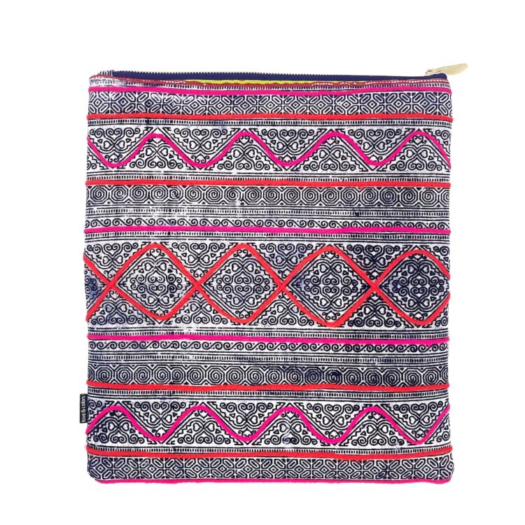 Hmong Pink Pattern 3 Clutch Bag
