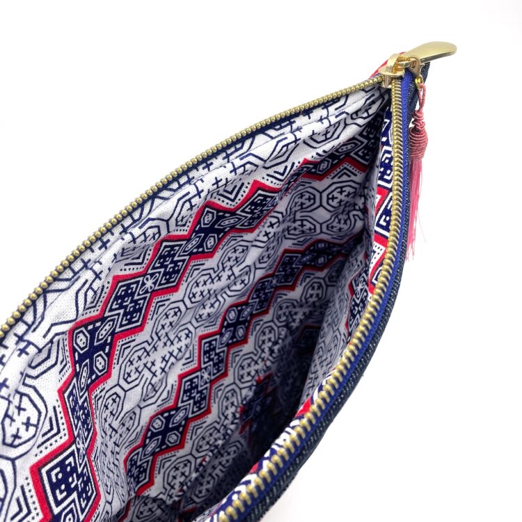 Hmong Pink Pattern 3 Clutch Bag