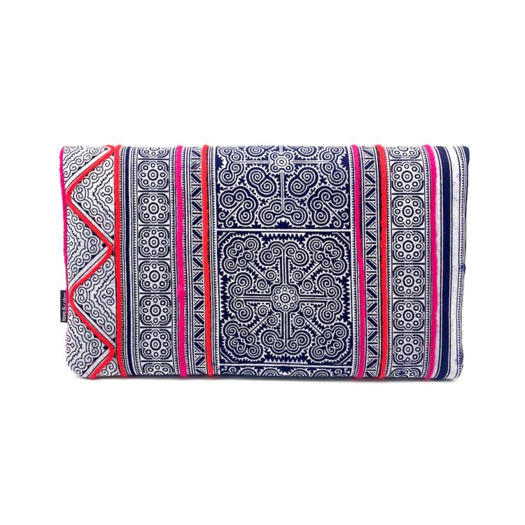 Hmong Pink Pattern 2 Clutch Bag