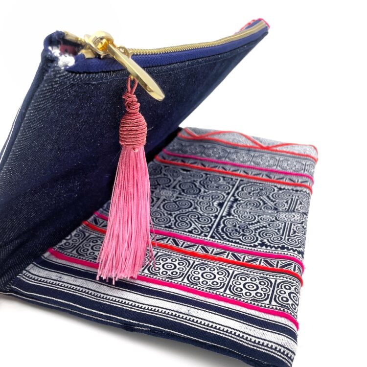 Hmong Pink Pattern 2 Clutch Bag