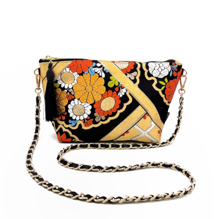 Kimono Shoulder Pouch Night Garden