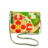 Kimono Shoulder Bag Big Flower Green