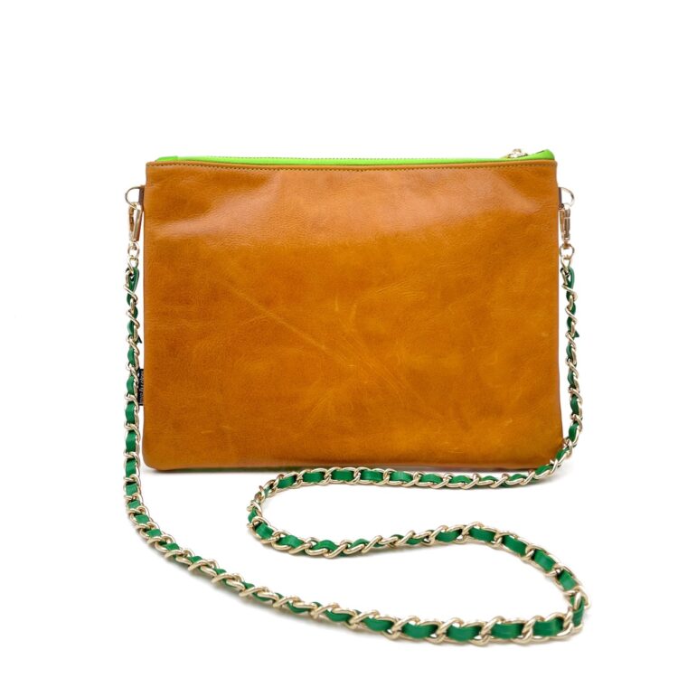 Kimono Shoulder Bag Big Flower Green