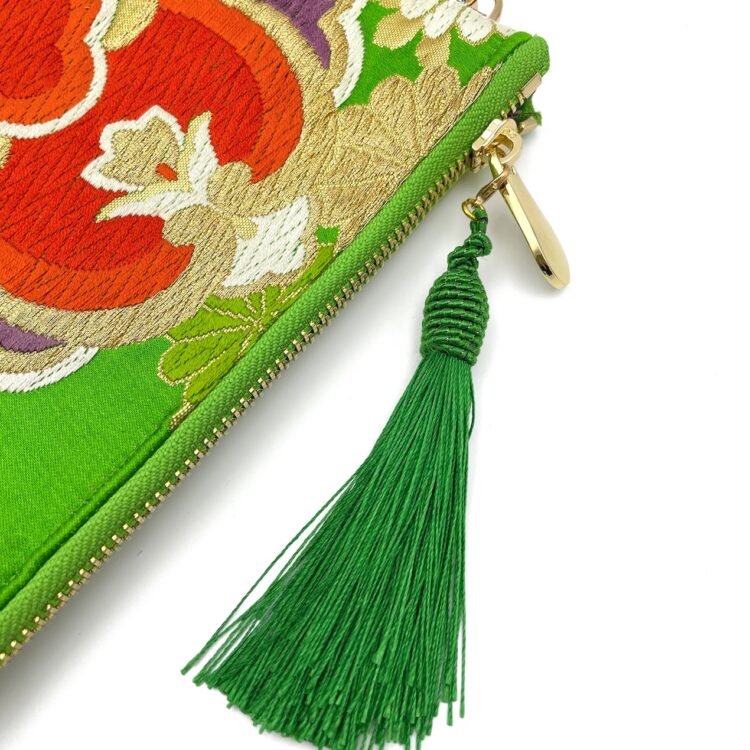 Kimono Shoulder Bag Big Flower Green