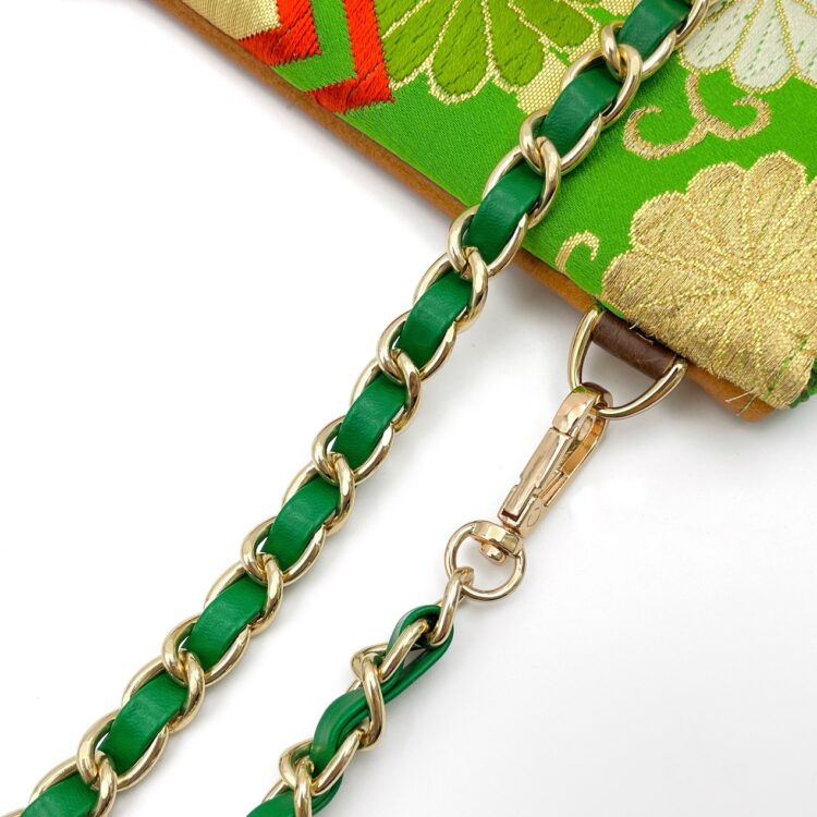 Kimono Shoulder Bag Big Flower Green