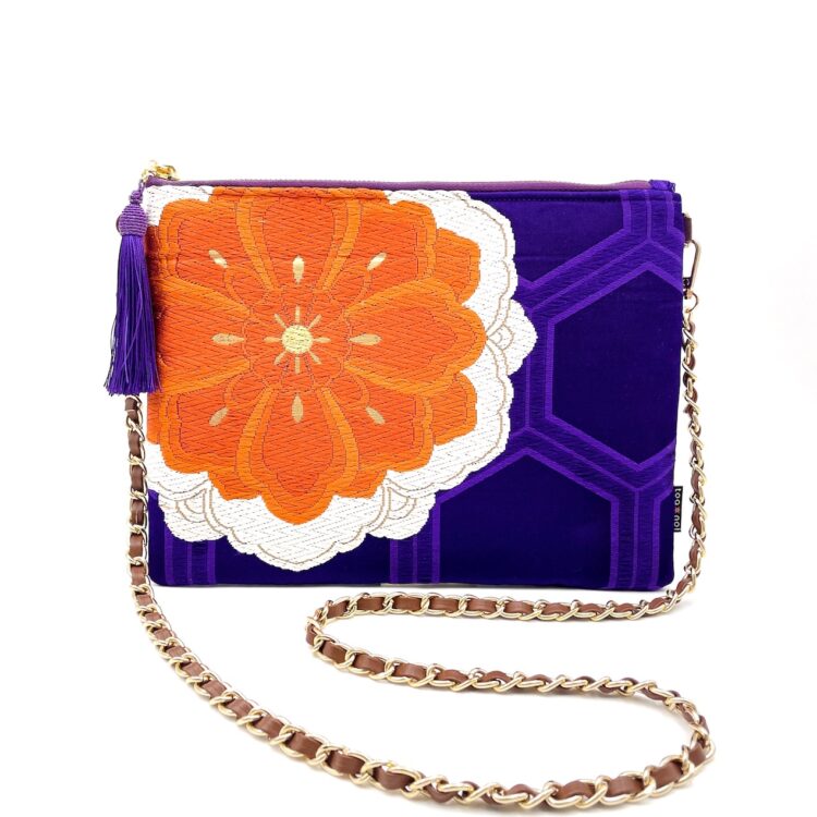 Kimono Shoulder Bag Flower in the dark