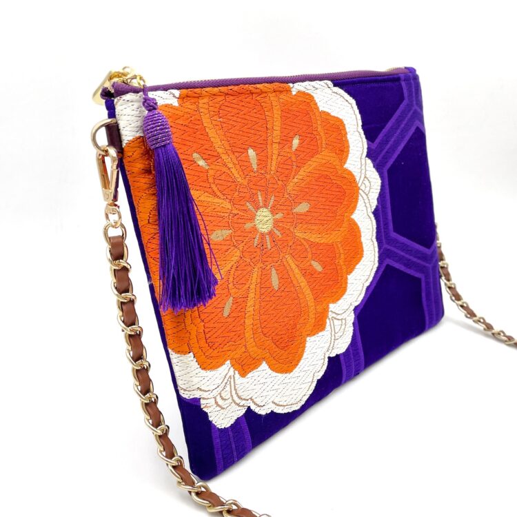 Kimono Shoulder Bag Flower in the dark