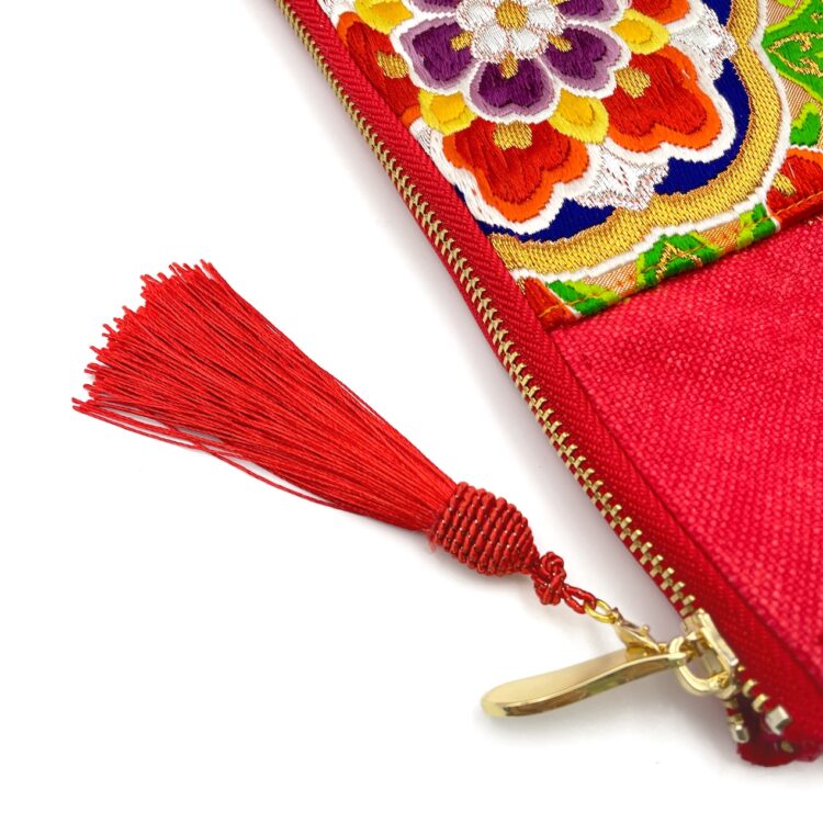 Kimono Sacoche Chain Shoulder Bag Red Mandella