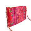 Sacoche Shoulder Bag Hmong Red Hearts With Rose