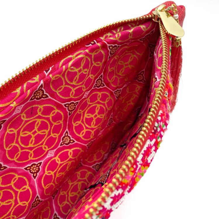 Sacoche Shoulder Bag Hmong Red Hearts With Rose