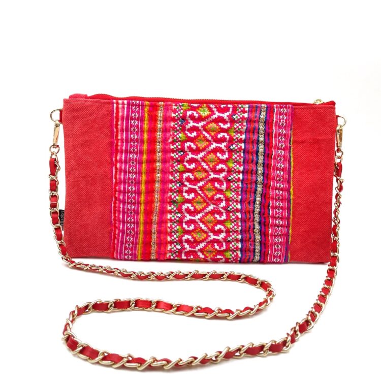 モン族 レッドハート サコッシュ ショルダー