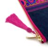 Hmong Sacoche Chain Shoulder Bag Dark Blue And Pink